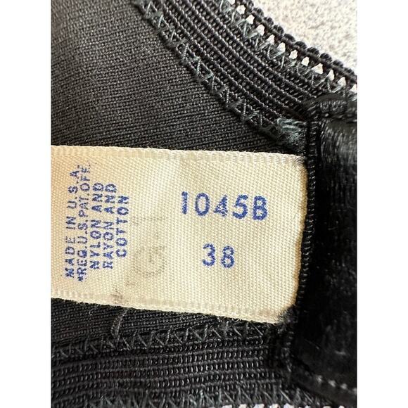 VTG 1950s Bra Warner's G-1 A'Lure Black Satin Lacy Peek-a-boo Cups Sz 38B NWOT - Picture 8 of 8